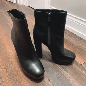 Black Leather Heels